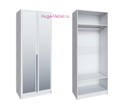 Шкаф 90 см с зеркалом "Мадрид" белый
