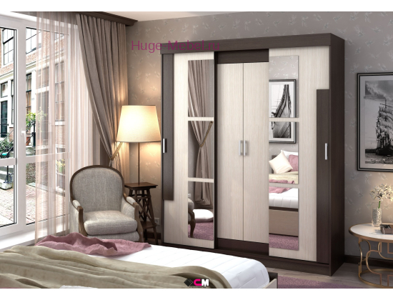 Шкаф купе Андрей Е Венге/Дуб