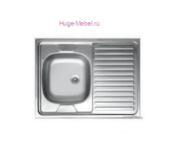 Мойка накладная 600*800 - чаша слева