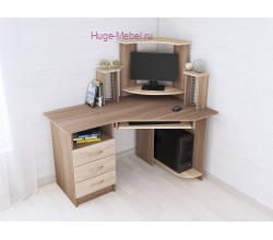 Угловой компьютерный стол "Грета-7 Ясень / Сонома"