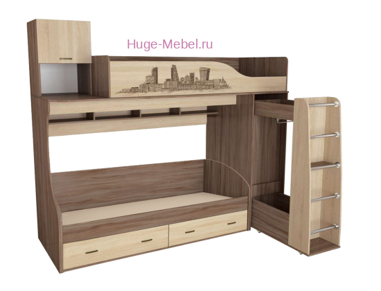 Детская двухъярусная кровать Орион